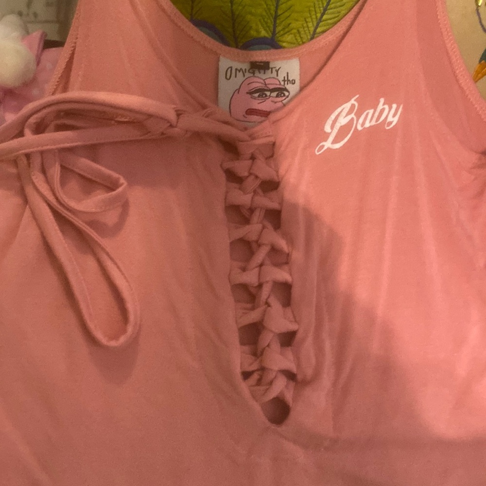 Omighty baby pink bodysuit
